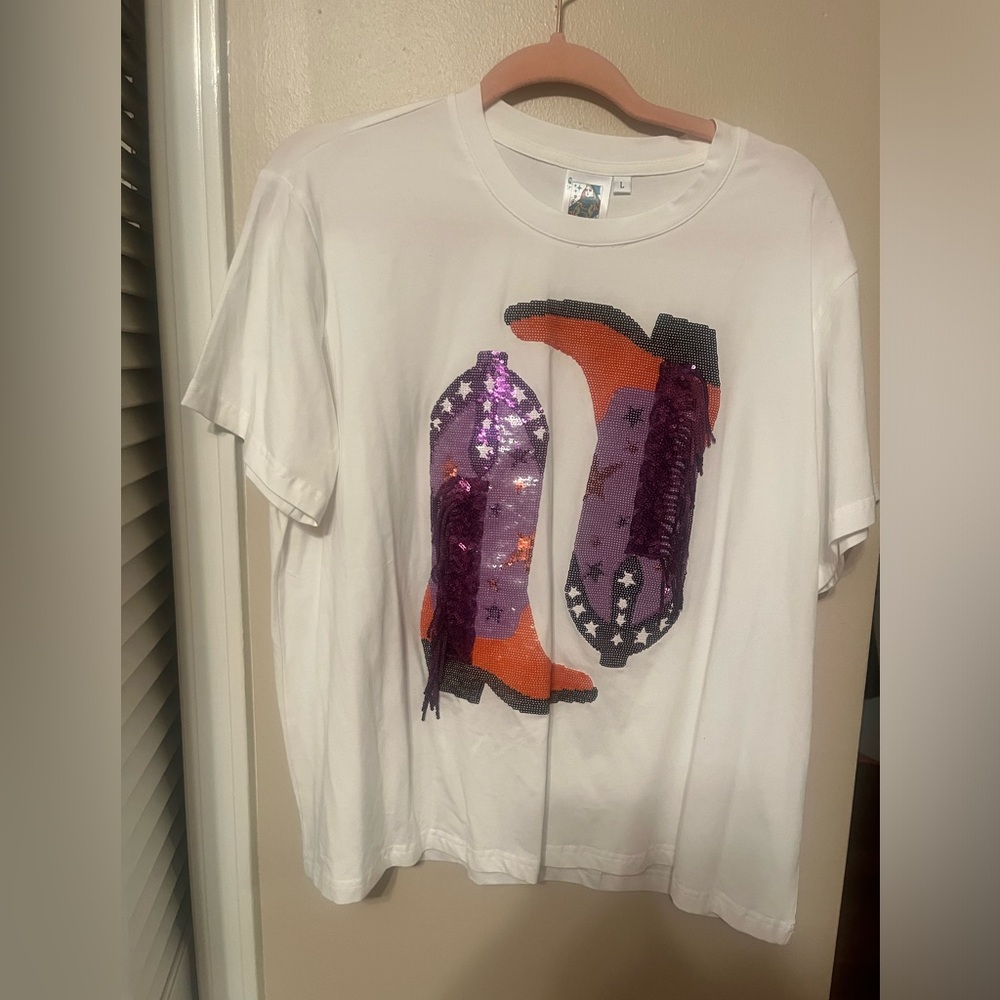 NWOT! Queen of Sparkles purple and orange boots